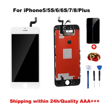 Klasės AAA++LCD iPhone 6 6S 6Plus 6SPlus Su Puikus Jutiklinis Ekranas skaitmeninis keitiklis Asamblėjos iPhone 7 8 Ekranas+Įrankiai