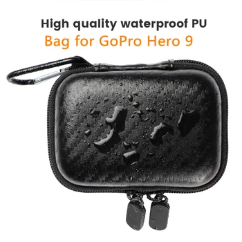 GoPro Hero 9 Priedai maišas PU Apsaugos Atveju Krepšys, atsparus Vandeniui Laikymo Dėžutė Gopro Hero 9 OSMO Veiksmų Priedai