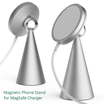 Bonola Magnetinio Telefono Stovas Mag Saugus Įkroviklis iPhone 12 Pro/Mini/12Pro Max Belaidžio Įkrovimo 360 Sukimosi Stalas Aliuminio Laikiklis