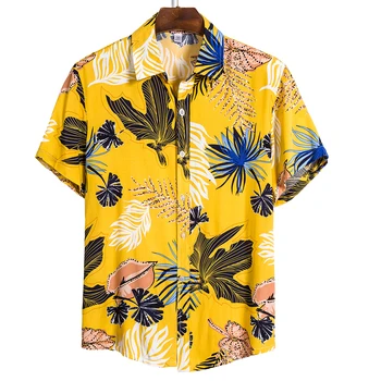 MoneRffi 2021 Naujas Vasaros Vyrų Havajų Marškinėliai Juokinga Spausdinti Pasukite Žemyn Apykaklės Atsitiktinis Marškinėliai trumpomis Rankovėmis Mygtuką Fitneso Spalva
