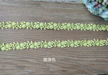3Yards 1.2 cm Didmeninės Juoda Rausva Piko Žalia Gėlių Nėrinių Audinys Siuvimo Amatai, Apranga Scrapbooking 