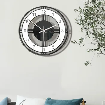 Apvalus Sieninis Laikrodis Ciferblatas Namo Gyvenamasis Kambarys Miegamasis Akrilo Žymiklį Laikrodis Paprasta Vintage Stiliaus