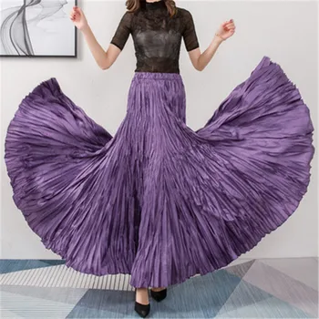 Miyake Pusė ilgio sijonas 2021 sezonus vientisos spalvos didelio dydžio aukštos juosmens lieknėjimo nereguliarus atsitiktinis visas rungtynes, sporto klostuotas sijonas