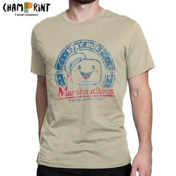Vyriški Likti Puft Retro Ghostbusters Marshmallow T Marškinėliai Medvilnės Drabužių Mados Trumpas Rankovės O Kaklo Trišakius Dovanų Idėja T-Shirts