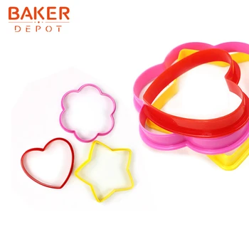 širdies plastikinių kepimo formą 6vnt star slapukus cutter formų Sausainių tortas, bandelės Formos tortas dekoravimo priemonė 