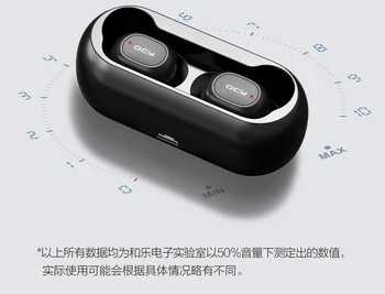 QCY T1C TWS Bluetooth V5.0 Rankų įranga Sporto Belaidžio Ausinės, 3D Stereo Ausinių Mini Ausyje Dvigubas Mikrofonas Su Baterija dėžutę