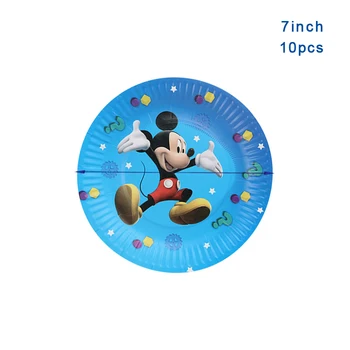 100vnt Disney Mickey Mouse Temą Vaikas Naudai Gimtadienio Popierius, Vienkartiniai Taurė+Plokštė+Servetėlė+Šiaudai+Vėliavos Apdailos Šalies Prekių
