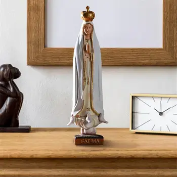 Mergelės Marijos Paveikslas Katalikų Statula Our Lady Of Fatima Statula Namų Darbalaukio Katalikų Namų Dekoro Statula Dervos Statulėlės