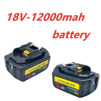 2021 naujas bl1860 įkrovimo baterija (akumuliatorius 18 V 12000mah Makita Li ion 18 V akumuliatoriaus bl1840 bl1850 bl1830 bl1860b LXT 400 + kroviklis