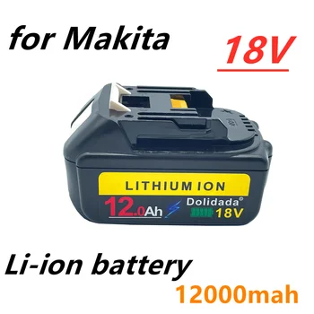 2021 naujas bl1860 įkrovimo baterija (akumuliatorius 18 V 12000mah Makita Li ion 18 V akumuliatoriaus bl1840 bl1850 bl1830 bl1860b LXT 400 + kroviklis