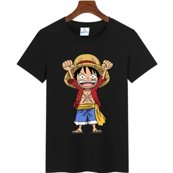 Vienas Gabalas Luffy Print T Shirts Vyrų Atsitiktinis Vasaros Viršūnes 2021 Karšto Parduoti Trumpomis Rankovėmis Atsitiktinis Sportinę Japonijos Anime Žmogus Laisvas Tees