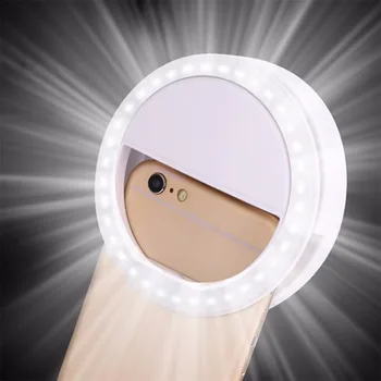 Mobilusis Telefonas Šviesos Įrašą Selfie LED Auto Flash Mobilųjį Telefoną Išmanųjį telefoną Turas Nešiojamų Selfie Žibintuvėlis Makiažo Veidrodėliai