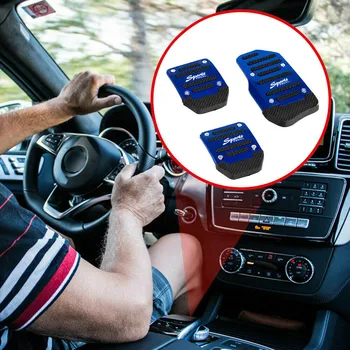 Universalus Mėlyna/raudona neslidus Automatinė Benzinas Stabdžių Pedalą Mygtukai Padengti Priedais Rinkinys Aukštos Kokybės Stabdžių Pedalą Įrankis Universalus Automobilis