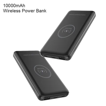 10W Belaidžio Įkrovimo Galia Banko 10000mAh Nešiojamų Išorės Baterija QC 3.0 Įkroviklis PoverBank PD 18W Dvigubas USB Išėjimas Įkrovimas