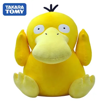 TAKARA TOMY Super Kawaii Pokemon 25CM Japonų Anime ir Animacinių filmų Lėlės Psyduck Pliušiniai Žaislai Antis Iškamšos Pliušinis Žaislas Vaikams, Lėlės