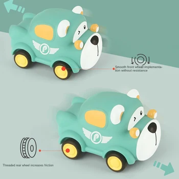 1pcs Žaislai Inercinės Automobilių Vaikščioti 13 24 Mėnesių Animacinių filmų Gyvūnų Minkštas Automobilių Žaislai, Kūdikių Berniukų, Mergaičių Gimtadienio Dovana