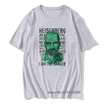 Aš Pavojus, T-marškinėliai Vyrams, TV Šou Breaking Bad Heizenbergo Grupės Komanda Užsakymą Viršūnes Tee Medvilnės Mens Viršūnes & Tees trumpomis Rankovėmis T Shirts