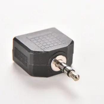 Black 3.5 mm Vyrų ir 2 Moterų Adapteris Jack 1 iki 2 Dviviečiai Ausinės Ausinių Y Splitter Cable Laido Adapteris Kištukas MP3, Telefonas