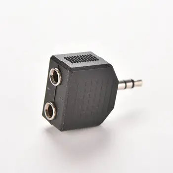 Black 3.5 mm Vyrų ir 2 Moterų Adapteris Jack 1 iki 2 Dviviečiai Ausinės Ausinių Y Splitter Cable Laido Adapteris Kištukas MP3, Telefonas