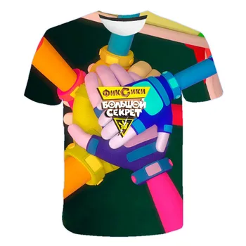 Mada vaikams pasirinktinę animaciją T-shirt, berniukų ir mergaičių mados 3D spausdinimo laisvalaikio trumpomis rankovėmis T-shirt, viršuje drabužių 2021
