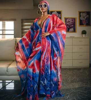 Moterų Mados Klasikinis Dizainas Afrikos Drabužius Dashiki Spausdinti Leopard Šifono Audinio Ilga Suknelė + Kelnės Dviejų dalių Komplektas