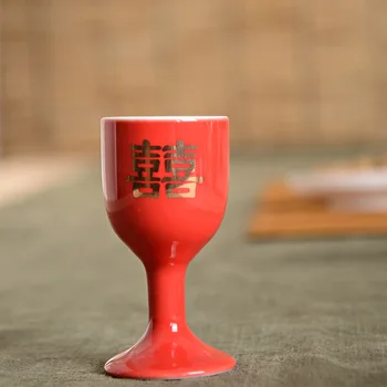 Tiekimo Kinų stiliaus keramikos baltojo vyno stiklo goblet smulkūs stiklo dvasia stiklo Apie 20ml