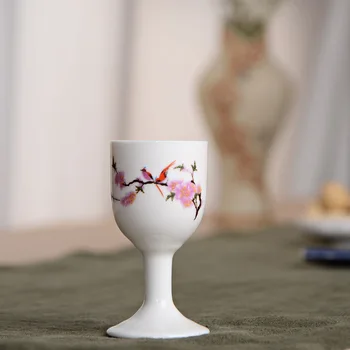 Tiekimo Kinų stiliaus keramikos baltojo vyno stiklo goblet smulkūs stiklo dvasia stiklo Apie 20ml