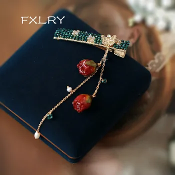 FXLRY Originalus Rankų darbo Natūralių Perlų, Derliaus, Miško, Konservuoti Gėlių Kutas Pusėje Įrašą Hai Liu Įrašą