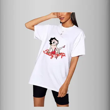 Betty Boop Geležies Pleistrai Lipdukai Drabužių Pleistrai Juostelėmis Ant Drabužių Šilumos Perdavimo Lipdukas T-Shirt Lipdukas 