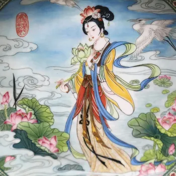 Jingdezhen Gamyklos Porceliano Keramikos Dekoratyvinės Plokštės Lotus Pasakų Kinija Šimtą Gėlių Fėja