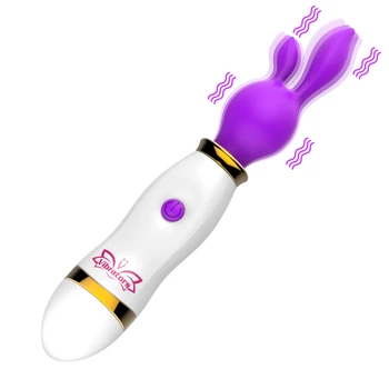 Moterų Masturbacija Silikono Stebuklinga Lazdele Masažas Stick Sekso Žaislai Moters Klitorį Stimuliuoja 12 Greičio Rabbit Vibratorius AV Stick