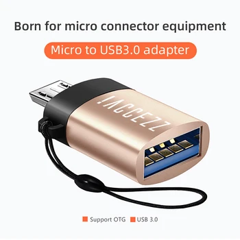!ACCEZZ Mini USB OTG Adapterio moterį, Micro USB, Adapteris, Skirtas 