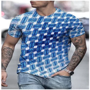 Naujas 3D atspausdintas T-shirt mados piešimo modelis grafiti stiliaus streetwear vyriški sportiniai atsitiktinis O-kaklo trumparankoviai marškinėliai vyriški
