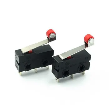 10vnt Mini Micro Limit Switch Roller Svirties petys SPDT momentinio veikimo DAUG Akimirksnį SPDT momentinio veikimo