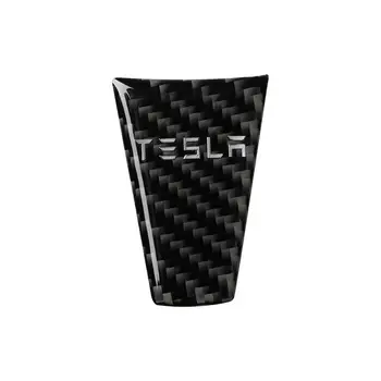Už Tesla Model S / X anglies pluošto vairas, automobilių apdailos lipdukai modifikuotų interjero