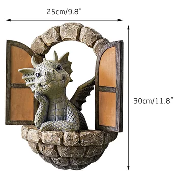 Dragon Pro Duris, Sodo Derva Statula Lauko Kiemas Meno Drakono Skulptūra Vejos Sienų Apdaila Medžio Puošimas Ornamentais