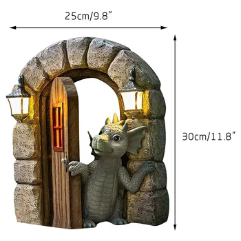 Dragon Pro Duris, Sodo Derva Statula Lauko Kiemas Meno Drakono Skulptūra Vejos Sienų Apdaila Medžio Puošimas Ornamentais