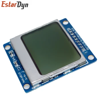 Smart Elektronika LCD Modulis Ekranas Ekranas Mėlynas apšvietimas plokštę PCB 84*48 84x84 lcd 5110 Nokia 5110 Ekranas Arduino