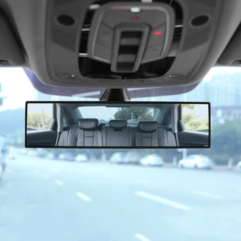 Panoraminis Galinis Viewer su Kreivės Paviršiaus 300mm Didelės Vizijos, Anti-glare, Automobilio galinio vaizdo Veidrodis Lengvas Montavimas Transporto priemonių FKU66