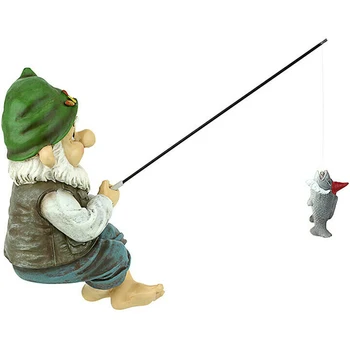 Žvejybos Gnome Pavaduotojas Sodo Gnome Statula Mielas Dovana Lauko Apdailos Skatinimo Namų Dekoro