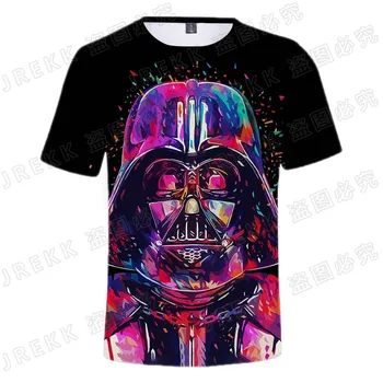 Juokinga Darth Vader Star Wars Marškinėliai Vyrams, Moterims, Vaikams, 3D Atspausdintas T-shirt Berniukas Mergina Vaikų Vasaros Mados Streetwear Kietas Viršūnes Tee