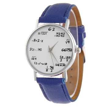 2019 Naujas mados atsitiktinis matematinių simbolių Odos Ponios Kvarciniai Rankiniai Laikrodžiai moterims, tai relojes Hombre vyrų laikrodžiai