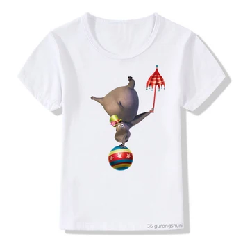 Vaikų Drabužiai Berniukams ir Mergaitėms T-shirt Madagaskaras Juokingas Animacinių filmų Gyvūnų Spausdinti Marškinėliai Vaikams Laisvalaikio Marškinėliai Vasaros Mados Viršūnes