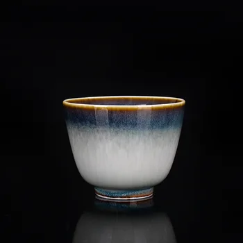Krosnyje Keptos Teacup Temmoku Glazūra Šepečiu Siyao Pakeisti Master Cup Teacup Arbatos Keramikos Kung Fu Arbatos Puodelio