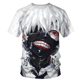 Tokijo Pabaisa 3DT marškinėliai spausdinimas marškinius, O kaklas trumpas rankovėmis vyriški t-shirt siaubo grafinis t-shirt hip-hop ' o drabužių demonas-žudikas