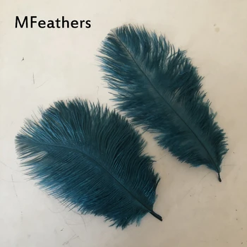 10VNT / Daug Peacock Blue Dažytos Stručio Plunksnų Ilgis 15-20CM 6-8
