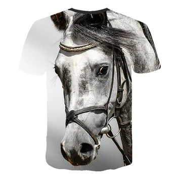 2021 Naujo dizaino Meilės Arklių 3D Spausdinimo Vyrų marškinėliai Harajuku stiliaus marškinėliai vasaros Atsitiktinis Populiarus T-shirt Retro Hip-Hop marškinėlius Viršūnės