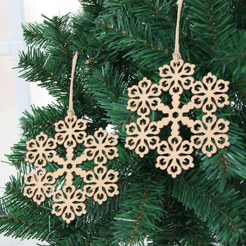 10vnt Linksmų Kalėdų Eglutės Kabinti Pakabučiai Baltos Snaigės Ornamentais Dekoruoti Kalėdų Šventės atributas Namų Dekoracijos