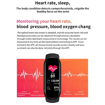 M6 Smart Apyrankę Žingsnis Skaičiavimo Kraujo Spaudimą, Širdies Ritmą Sveikatos Stebėsenos Galite Nuotoliniu Būdu Valdyti Fotografijos Sporto Apyrankė