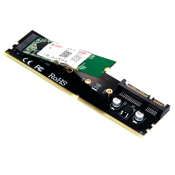 DDR3 DDR4 DDR2 į M2 SSD Adapteris M. 2 NGFF B Klavišą Riser Card SATA 15Pin Galia + SATA 7Pin Duomenis Uosto Parama 2242 2260 2280 2 M. SSD